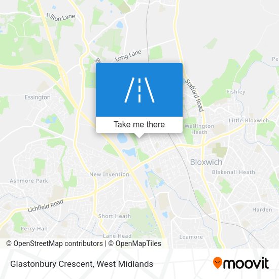 Glastonbury Crescent map