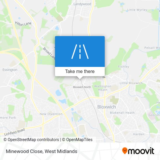 Minewood Close map