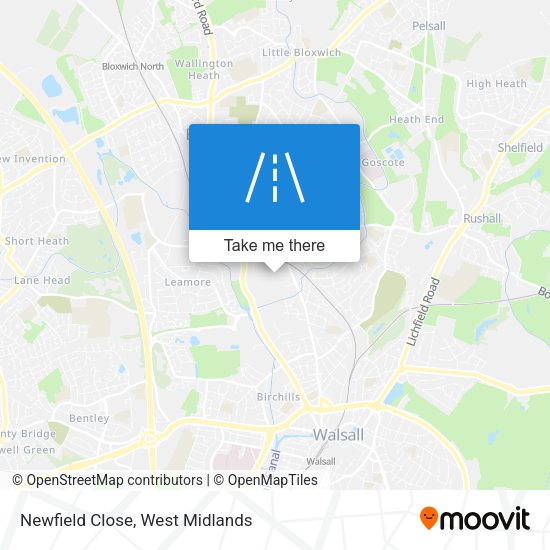 Newfield Close map