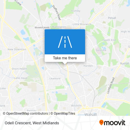 Odell Crescent map