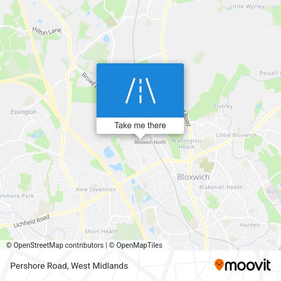 Pershore Road map