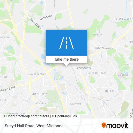 Sneyd Hall Road map