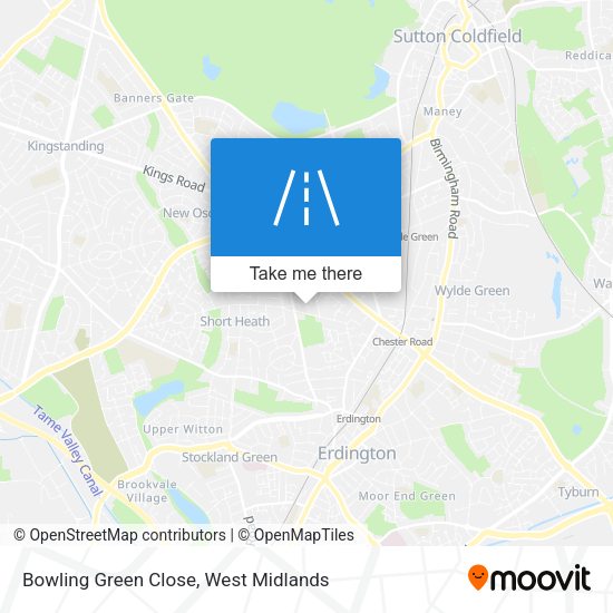 Bowling Green Close map