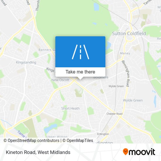 Kineton Road map