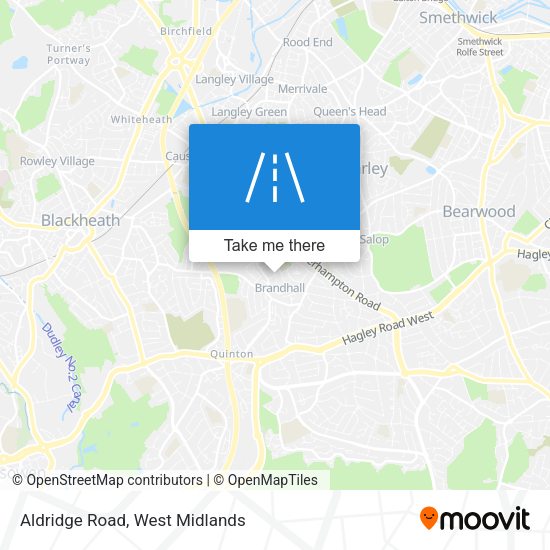 Aldridge Road map