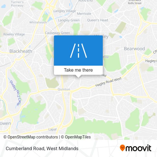 Cumberland Road map