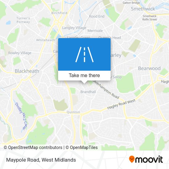 Maypole Road map