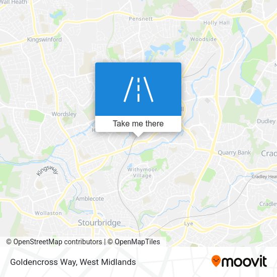 Goldencross Way map