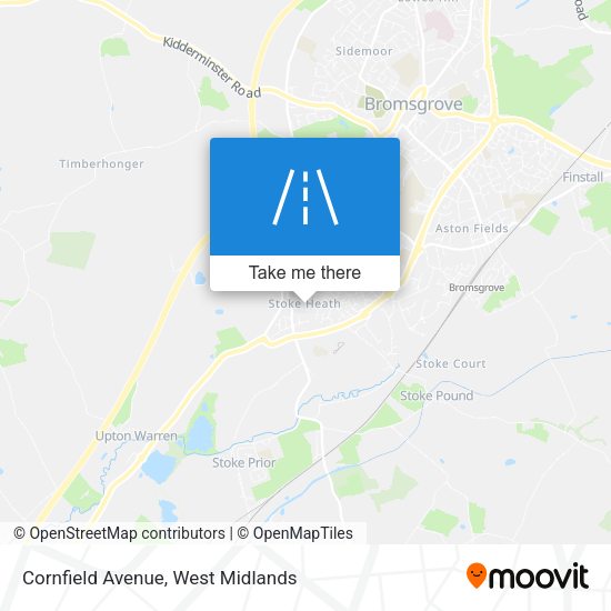 Cornfield Avenue map
