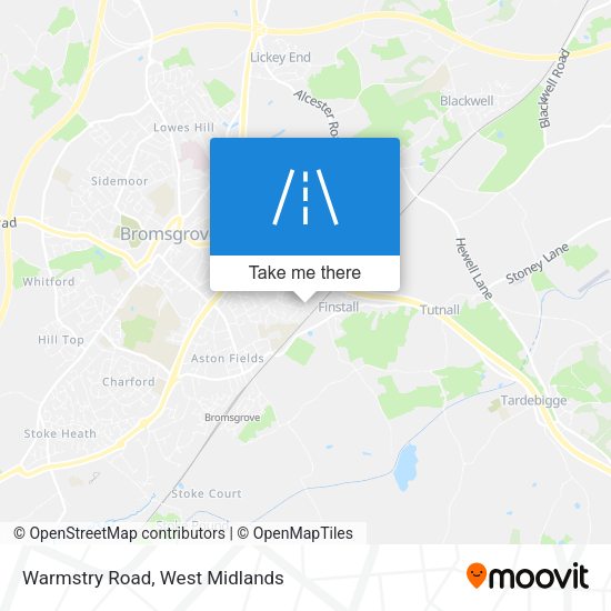 Warmstry Road map