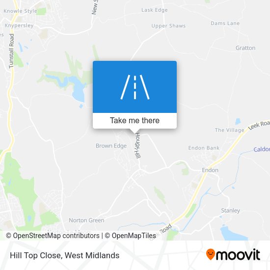 Hill Top Close map