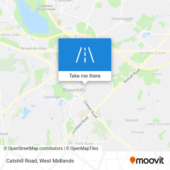 Catshill Road map