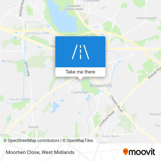 Moorhen Close map