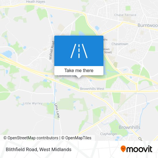 Blithfield Road map
