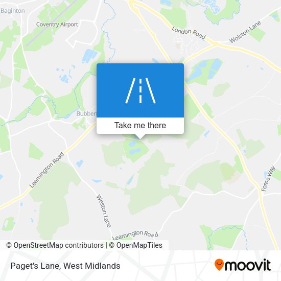 Paget's Lane map