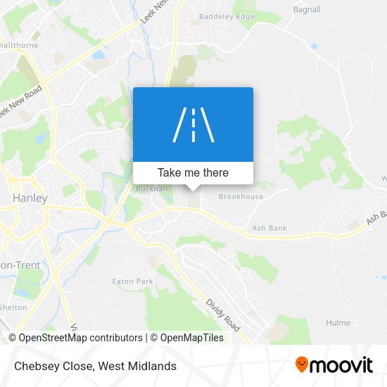 Chebsey Close map