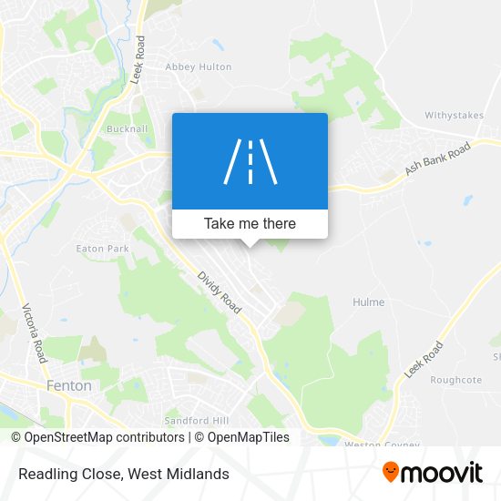 Readling Close map