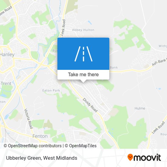 Ubberley Green map