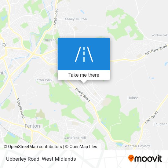 Ubberley Road map