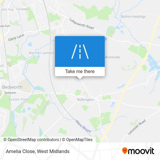 Amelia Close map