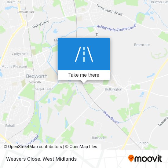 Weavers Close map