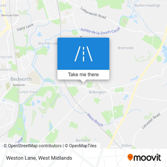 Weston Lane map
