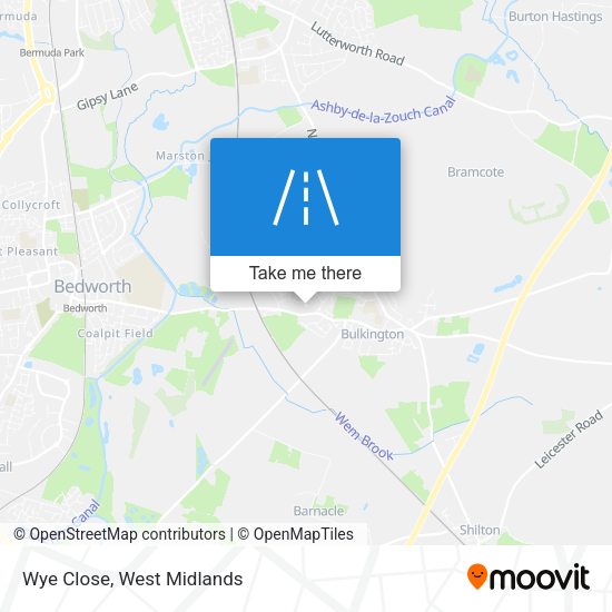 Wye Close map