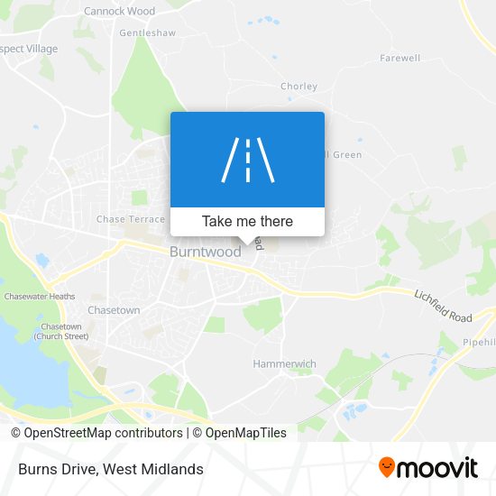 Burns Drive map