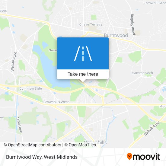 Burntwood Way map