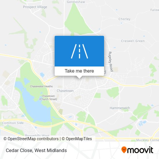 Cedar Close map