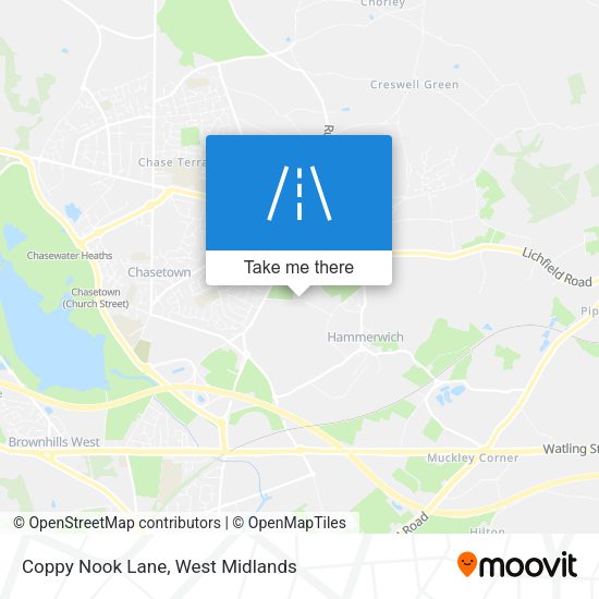 Coppy Nook Lane map