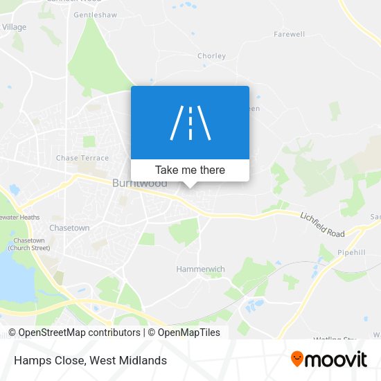 Hamps Close map