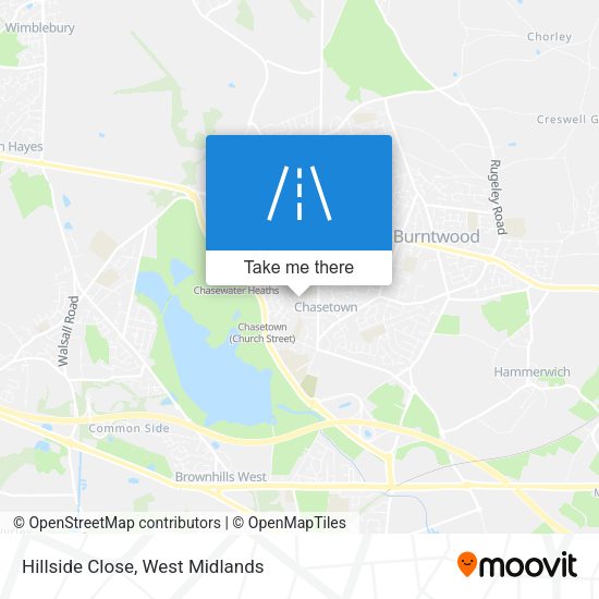 Hillside Close map