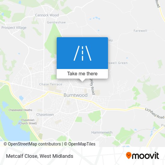 Metcalf Close map