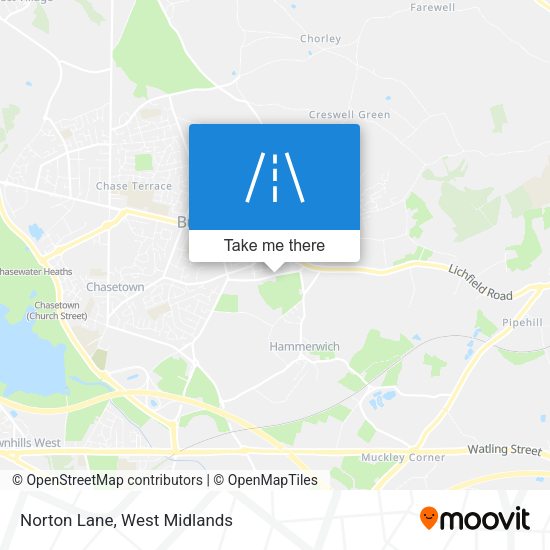 Norton Lane map