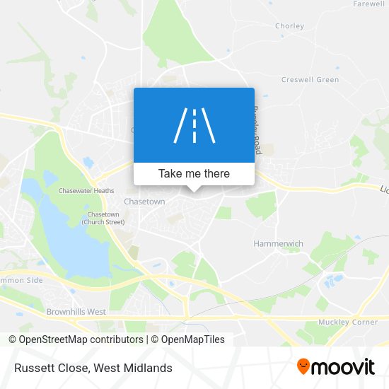Russett Close map
