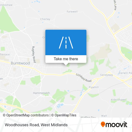 Woodhouses Road map