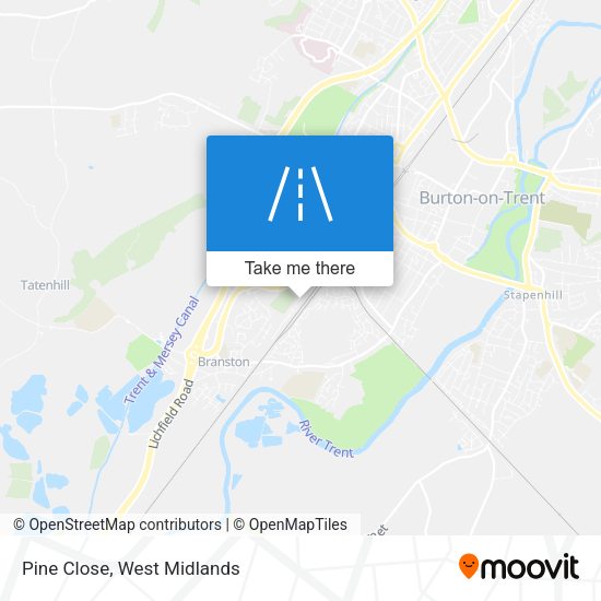Pine Close map