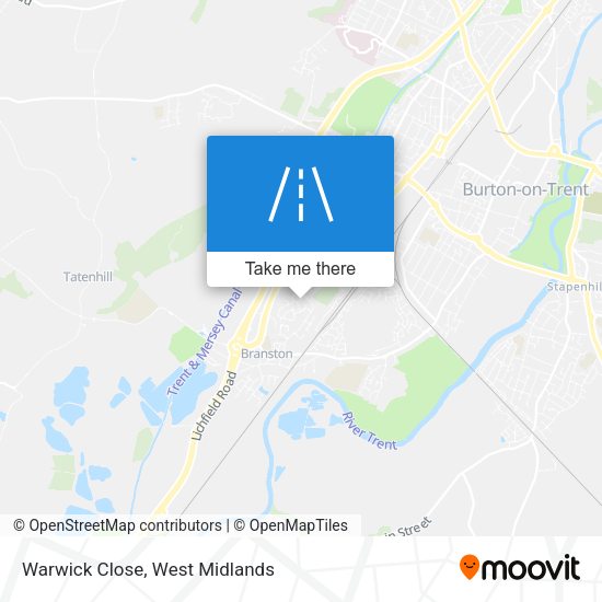 Warwick Close map
