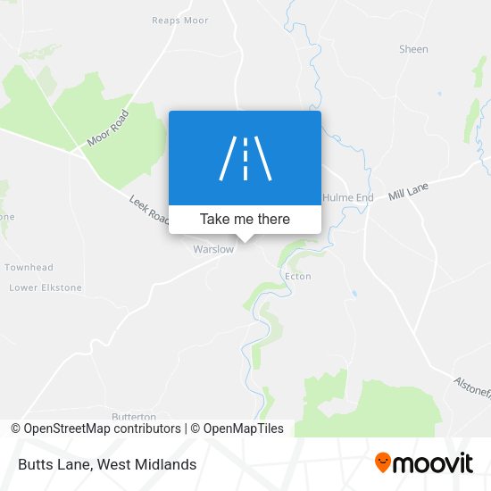 Butts Lane map