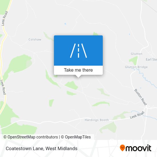 Coatestown Lane map