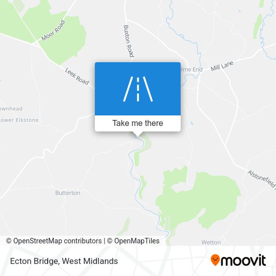 Ecton Bridge map