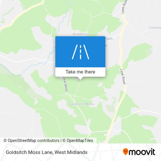 Goldsitch Moss Lane map