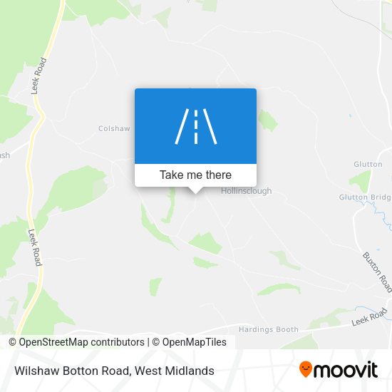 Wilshaw Botton Road map