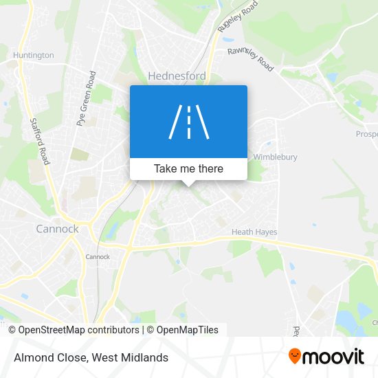 Almond Close map