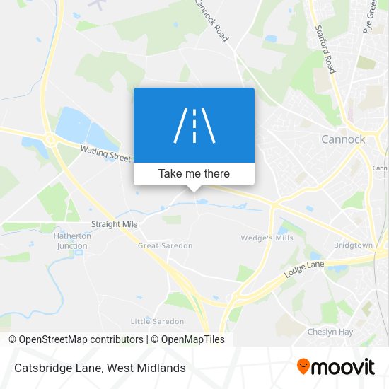 Catsbridge Lane map