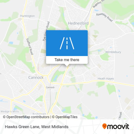 Hawks Green Lane map