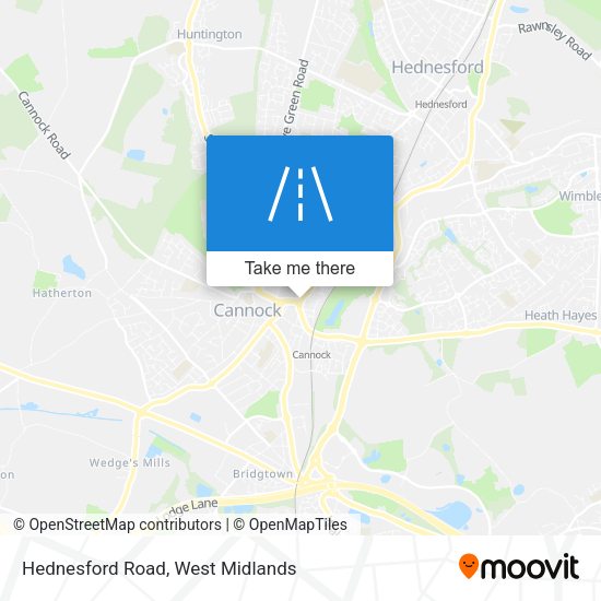 Hednesford Road map