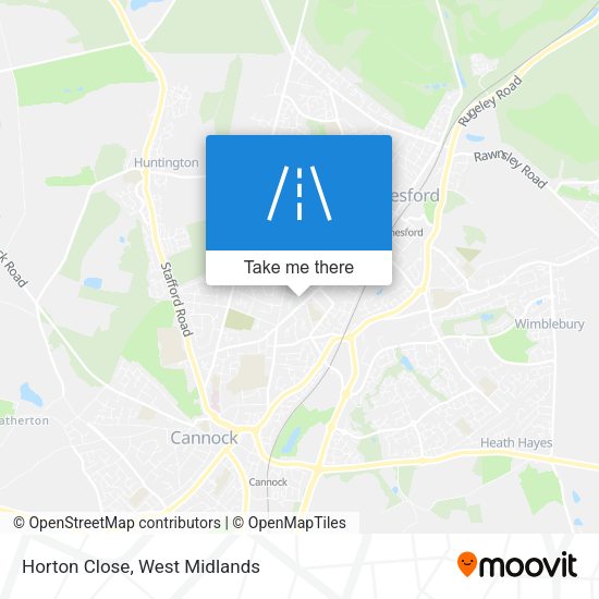 Horton Close map