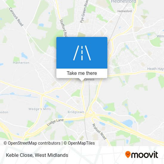 Keble Close map